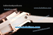 Hublot Big Bang Clone HUB4100 Automatic Rose Gold Case with White Rubber Strap and White Dial - 1:1 Original (TW)