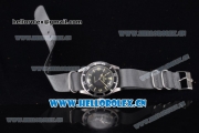 Rolex Submariner Vintage Asia 2813 Automatic Steel Case with Grey Dial Stick/Arabic Number Markers and Grey Nylon Strap