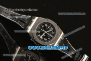 Audemars Piguet Royal Oak Offshore Chronograph Swiss Valjoux 7750 Automatic Movement Steel Case with Black Dial and Black Leather Strap