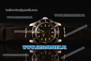 Rolex Submariner Vintage Asia 2813 Automatic Steel Case with Dot Markers Black Dial and Black Nylon Strap