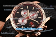 Chopard Mille Miglia Chrono Miyota Quartz Rose Gold Case with Black Rubber Bracelet Black Dial and Stick Markers