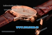 Vacheron Constantin Patrimony Swiss ETA 2824 Automatic Rose Gold Case with White Dial and Stick Markers