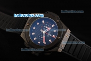 Hublot Big Bang Chronograph Miyota Quartz Movement PVD Case with Black Dial and Red Stick Markers