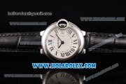 Cartier Ballon Bleu De Small Swiss ETA Quartz Steel Case with White Dial and Roman Numeral Markers (JF)