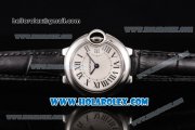 Cartier Ballon Bleu De Small Swiss ETA Quartz Steel Case with White Dial and Roman Numeral Markers (JF)