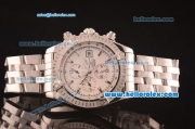 Breitling Chronomat Evolution Working Chronograph Automatic Movement with White Dial and Silver Stick Marker-SS Strap