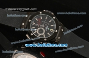 Hublot Big Bang Ayrton Senna Chronograph Miyota Quartz Movement PVD Case with Black Dial and Silvered Stick Markers