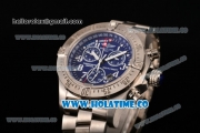 Breitling Aeromarine Avenger Seawolf Chrono Swiss Quartz Full Steel with Blue Dial and White Arabic Numeral Markers