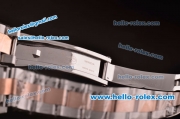 Rolex Datejust Swiss ETA 2836 Automatic Two Tone Case/Strap with Diamond Bezel and Brown Dial