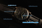 Panerai Luminor Marina PAM 386 Automatic Movement PVD Case with Black Dial and Green Stick/Numeral Markers