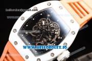 Richard Mille RM 055 Bubba Watson 9015 Automatic Ceramic Case with Black Dial Dots Markers and Rubber Strap