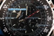 Breitling Skyracer Automatic Movement Steel Case with PVD Bezel and Black Dial