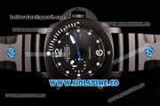 Panerai PAM 618 Luminor Submersible Flyback Asia Automatic Titanium Case with White Dot Markers Black Dial and Black Rubber Strap