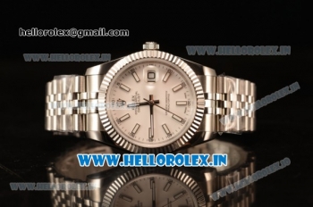 Rolex Datejust 37mm Swiss ETA 2836 Automatic Movement Steel Case with Steel Bezel White Dial Steel Strap