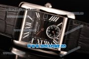 Cartier Tank MC Swiss ETA 2824 Automatic Steel Case with Black Dial and White Roman Numeral Markers