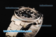 Rolex Submariner Automatic Movement Full Steel with Ceramic Bezel and background transparent - Black Dial