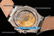 Patek Philippe Nautilus Miyota 9015 Automatic Steel Case with White Stick Markers and Black Dial (BP)