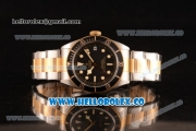 Tudor Heritage Swiss ETA 2824 Automatic Two Tone Case with Black Dial and Two Tone Bracelet (ZF)