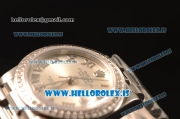 Rolex Datejust 31 Steel 2836 Auto With Steel Bracelet Sliver Dial Roman Diamond Bezel