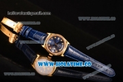 Rolex Day-Date Asia 2813/Swiss ETA 2836/Clone Rolex 3135 Automatic Yellow Gold Case with Diamonds Markers and Blue Dial (BP)