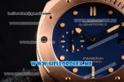 Panerai Luminor Submersible 1950 3 Days Automatic PAM 671 Clone P.9000 Automatic Bronzo Case with Blue Dial and Brown Leather Strap - 1:1 Original (ZF)