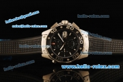 Tag Heuer Aquaracer Chronograph Swiss Valjoux 7750 Automatic Movement Steel Case with Black Dial and Black Rubber Strap