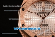 Audemars Piguet Royal Oak 41MM Clone AP Calibre 3120 Automatic Rose Gold Case with White Dial and Rose Gold Bracelet - (EF)