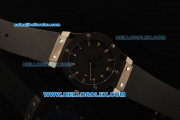 Hublot Classic Fusion Swiss ETA 2824 Automatic Movement PVD Case with Black Bezel and Black Rubber Strap