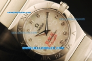 Omega Constellation Swiss Quartz Movement Full Steel with Diamond Markers-Lady Model