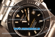 Breitling SuperOcean 44mm 2824 Auto Steel Case with Black Dial and Steel Bracelet Yellow Hands - 1:1 Origianl (GF)