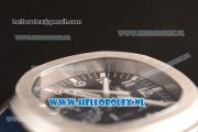 Patek Philippe Aquanaut Travel Time 9015 Auto Steel Case with Blue Dial and Blue Rubber Strap