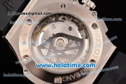 Hublot Big Bang Chrono Clone HUB4100 Automatic Steel Case with Black Rubber Strap and Black Dial - 1:1 Original