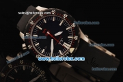 Sinn U1 Asia 2813 Automatic Steel Case with PVD Bezel and Black Dial-Black Rubber Strap