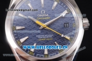 Omega Seamaster Aqua Terra 150 M Clone 8500 Automatic Stainless Steel Case/Bracelet with Stick Markers Yellow Second Hand and Blue Dial (EF)