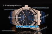 Audemars Piguet Royal Oak 41MM Clone AP Calibre 3120 Automatic Steel Case with Blue Dial Diamonds Bezel - Stick Markers (EF)