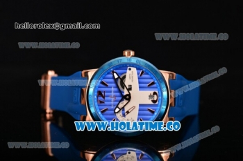 Ulysse Nardin El Toro / Black Toro Asia Automatic Rose Gold Case with Stick Markers Blue Dial and Blue Bezel