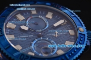 Ulysse Nardin Maxi Marine Diver Power Reserve Asia ST25 Automatic PVD Case with Blue Rubber Strap Blue Dial Stick Markers