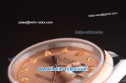 Rolex Datejust Automatic Two Tone with Rose Gold Dial and Diamond Markers