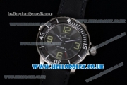 BlancPain Fifty Fathoms 500 Fathoms Japanese Miyota 8205 Automatic Steel Case with Black Dial and Black Nylon Strap