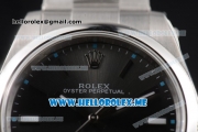 Rolex Oyster Perpetual Air King Clone Rolex 3132 Automatic Stainless Steel Case/Bracelet with Dark Rhodium Dial and Stick Markers - 1:1 Original (JF)