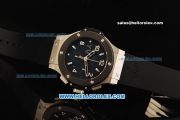 Hublot Big Bang Swiss Valjoux 7750 Automatic Movement Black Dial with Ceramic Bezel and Black Rubber Strap - 1:1 Original