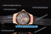 Hublot Big Bang Swiss Tourbillon Automatic Movement Rose Gold Case with Black Dial and Black Rubber Strap (PK)