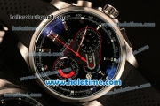 Tag Heuer Grand Carrera Calibre 36 RS Chrono Miyota OS20 Quartz Steel Case with Black Dial and Silver Markers