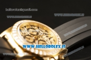 Rolex Daytona Black Dial And Bezel With Yellow Gold Case Euipment Rolex 4130 With Rubber Strap 116588 TBR-003(EF)