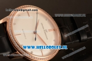 Girard Perregaux 1966 9015 Auto Rose Gold Case with White Dial and Black Leather Strap