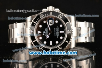 Rolex Submariner Swiss ETA 2836 Automatic Steel Case with Black Dial and Ceramic Bezel - 1:1 Original