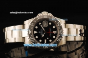 Rolex GMT-Master II Automatic Movement Full Steel with Black Dial and Black Bezel