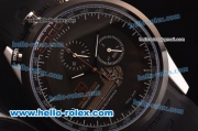 Tag Heuer Mikrogirder 2000 Chronograph Miyota Quartz Steel Case with PVD Bezel and Black Dial