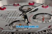 Rolex Daytona Swiss Quartz Steel Case with Diamonds Markers White Dial - Wall Clock