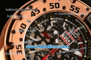 Richard Mille RM032 Chrono Swiss Valjoux 7750 Automatic Rose Gold Case with Skeleton Dial and White Markers